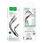 HOCO UPA21 2-in-1 3.5mm Headset Audio Adapter Cable Male to Dual Female