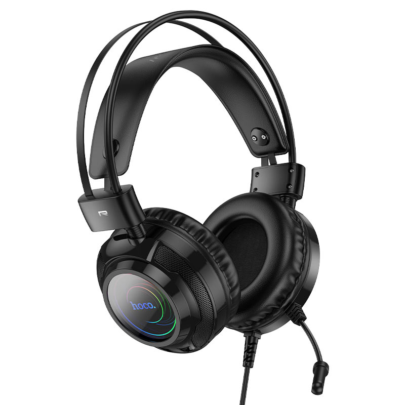 Hoco W110 Resource RGB Gaming Headset 3.5mm + USB 7.1 with Microphone