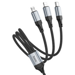 Hoco X102 Fresh 3-in-1 Fast Charging Cable USB to iP / Micro / Type-C
