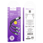 Hoco X102 Fresh 3-in-1 Fast Charging Cable USB to iP / Micro / Type-C