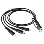 HOCO X123 Victory 3-in-1 Fast Charging Cable (Type-C to Micro/Type-C/Lightning)