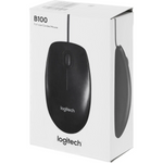 Logitech B100 Optical USB Mouse - Wired