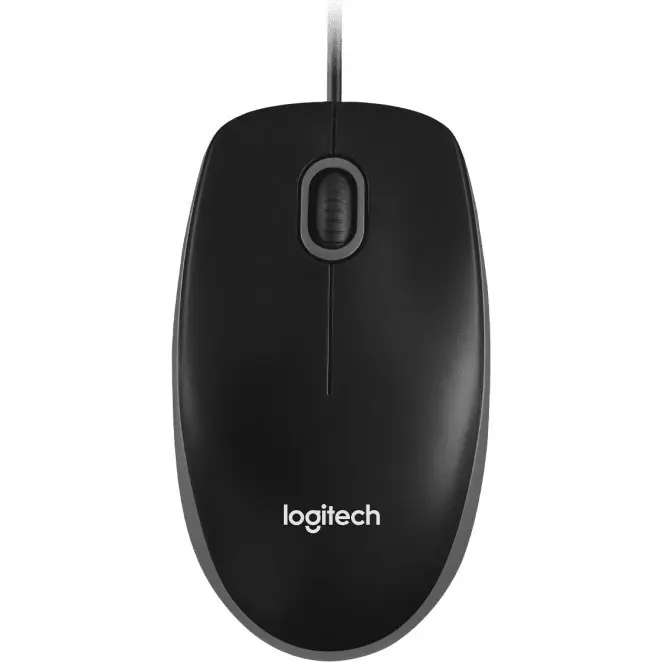 Logitech B100 Optical USB Mouse - Wired - product view