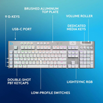 Logitech G915 X Tactile LightSpeed Wireless RGB Mechanical - White