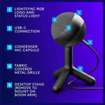 Logitech G Yeti Orb RGB Condenser USB Gaming Microphone - Black