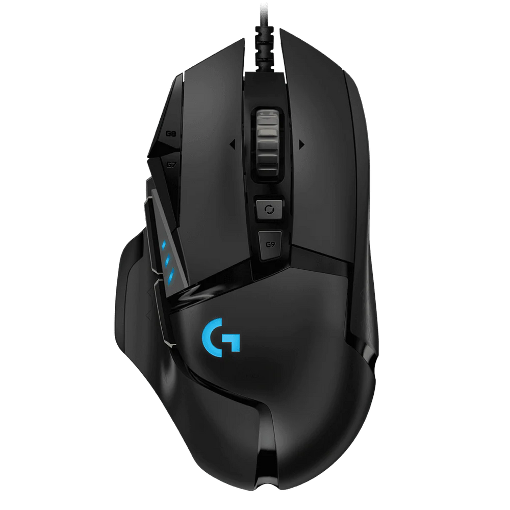 Logitech G502 HERO LIGHTSYNC Wired Gaming Mouse - Black - product view