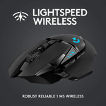 Logitech G502 LIGHTSPEED Wireless Gaming Mouse - Black