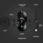 Logitech G903 HERO Lightspeed Wireless Gaming Mouse - Black