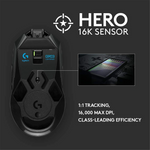 Logitech G903 HERO Lightspeed Wireless Gaming Mouse - Black
