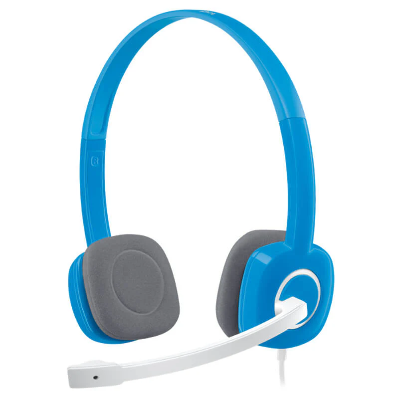 Logitech H150 Dual-Pin Stereo Headset - Blue - product view