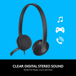 Logitech H340 USB Stereo Noise-Canceling Headset