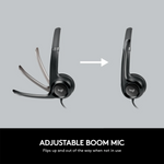 Logitech H390 USB Stereo Headset with Noise Canceling Mic