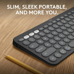 Logitech k380S Pebble keys 2 Wireless Keyboard - Graphite