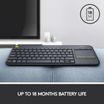 Logitech K400 Plus Touch Wireless Keyboard