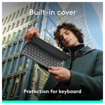 Logitech Keys-to-Go 2 Bluetooth Wireless Tablet Keyboard with Built-in Cover - Graphite
