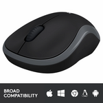 Logitech M185 Wireless Mouse - Grey