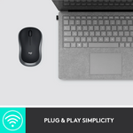 Logitech M185 Wireless Mouse - Grey