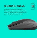 Logitech M190 Full Size Wireless Mouse - Grey