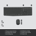 Logitech MK235 Wireless Keyboard & Mouse Combo Full-Size