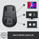 Logitech MX Anywhere 3S Wireless & Bluetooth Mouse - Graphite