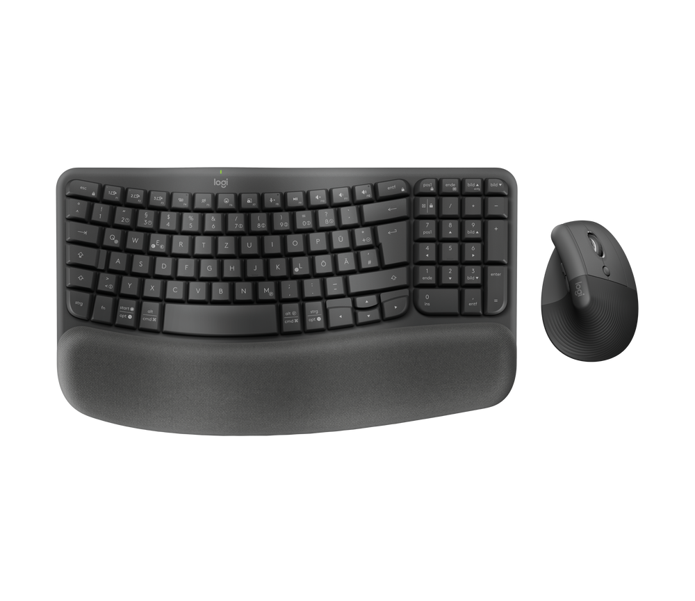 Logitech Wave Keys and Lift Wireless Combo - Graphite