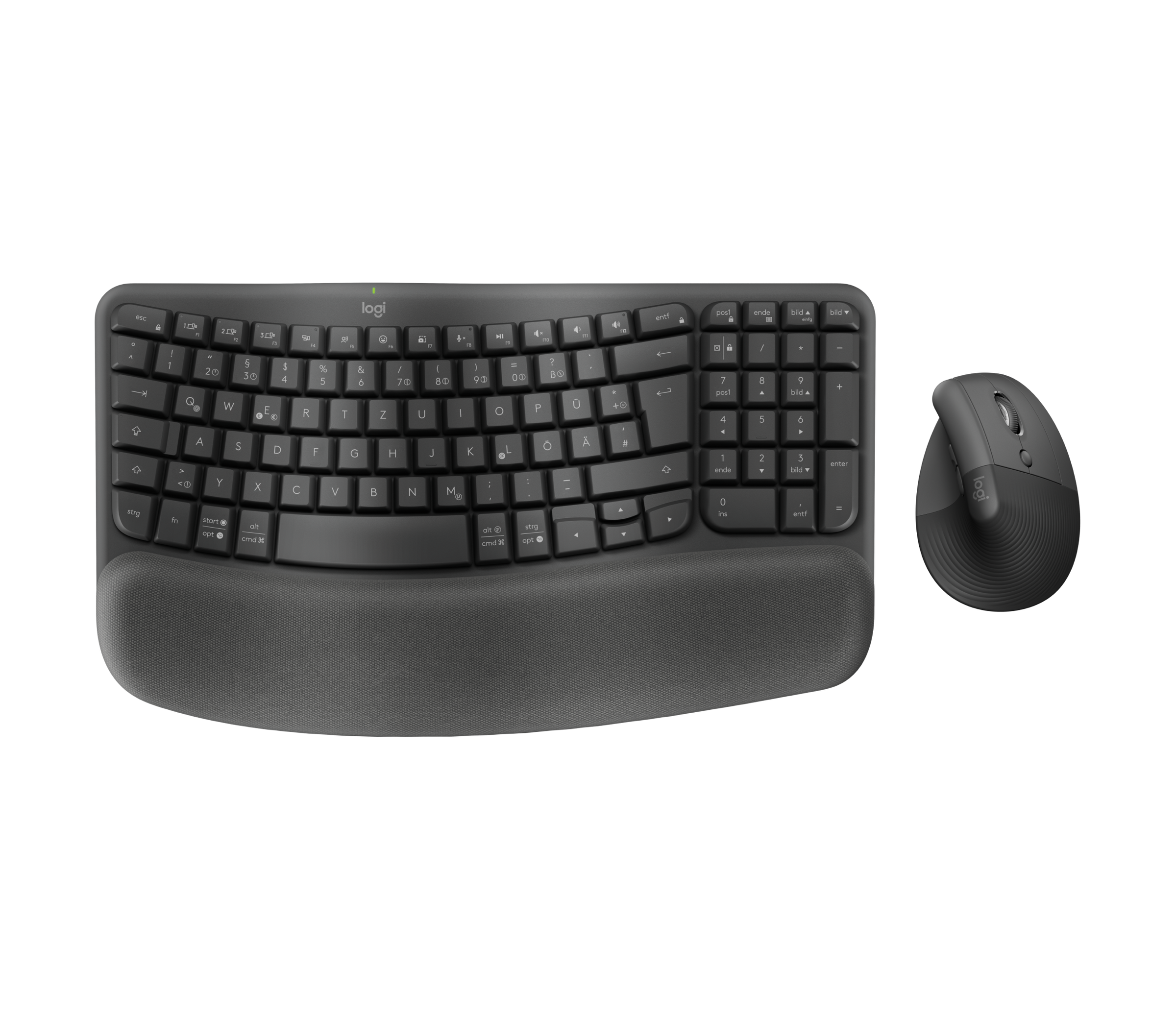 Logitech Wave Keys and Lift Wireless Combo - Graphite