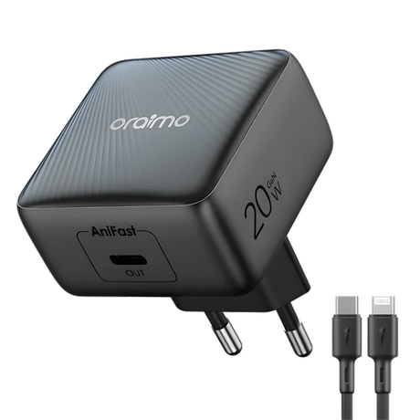 Oraimo 20W GaN Wall Charger Kit with Type-C to Lightning Cable – OCW-5201E-CL55