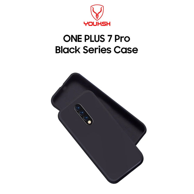 Youksh OnePlus 7 Pro Black Silicon Case