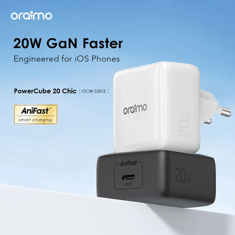 Oraimo 20W GaN Wall Charger Kit with Type-C to Lightning Cable – OCW-5201E-CL55