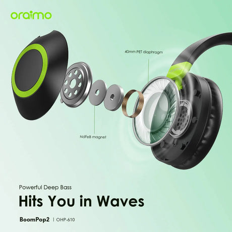 Oraimo BoomPop 2 ENC Over-Ear Wireless Headphones – OHP-610