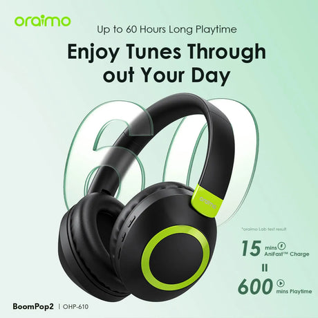Oraimo BoomPop 2 ENC Over-Ear Wireless Headphones – OHP-610