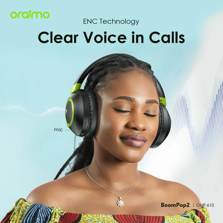 Oraimo BoomPop 2 ENC Over-Ear Wireless Headphones – OHP-610