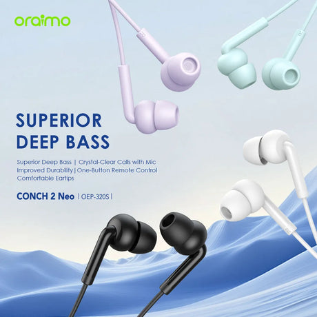 Oraimo Conch 2 Neo 3.5mm In-Ear Wired Earphone – OEP 320S