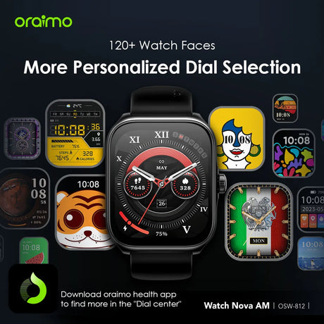 Oraimo Nova AM Smart Watch with 2.01″ AMOLED Display - OSW-812