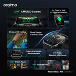 Oraimo Nova AM Smart Watch with 2.01″ AMOLED Display -OSW-812