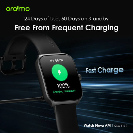 Oraimo Nova AM Smart Watch with 2.01″ AMOLED Display - OSW-812