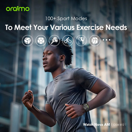 Oraimo Nova AM Smart Watch with 2.01″ AMOLED Display - OSW-812
