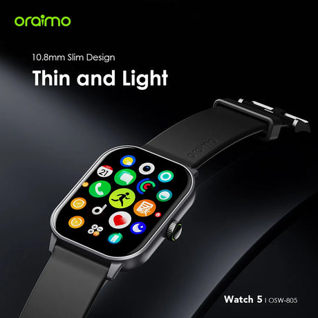 Oraimo Smart Watch 5 with 2.01″ HD Display - OSW-805