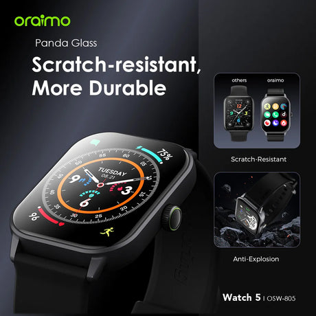 Oraimo Smart Watch 5 with 2.01″ HD Display - OSW-805