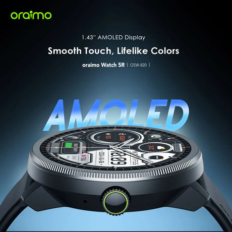 Oraimo Watch 5R 1.43” Amoled IP68 Smart Watch – OSW-820