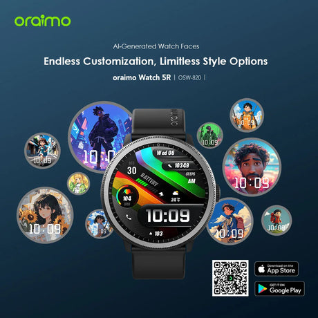 Oraimo Watch 5R 1.43” Amoled IP68 Smart Watch – OSW-820