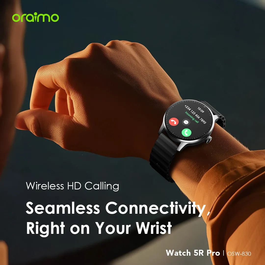 Oraimo Watch 5R Pro 1.43″ AMOLED 2.5D Smart Watch – OSW-830