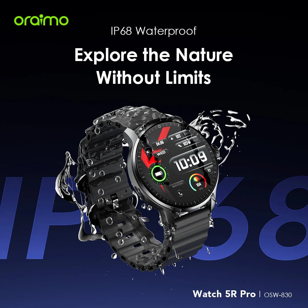 Oraimo Watch 5R Pro 1.43″ AMOLED 2.5D Smart Watch – OSW-830