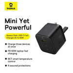 Baseus Palm 2C+U 65W GaN Wall Charger