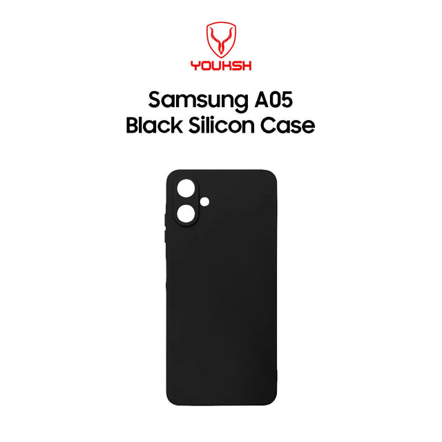 Youksh Samsung Galaxy A05 Black Silicone Case