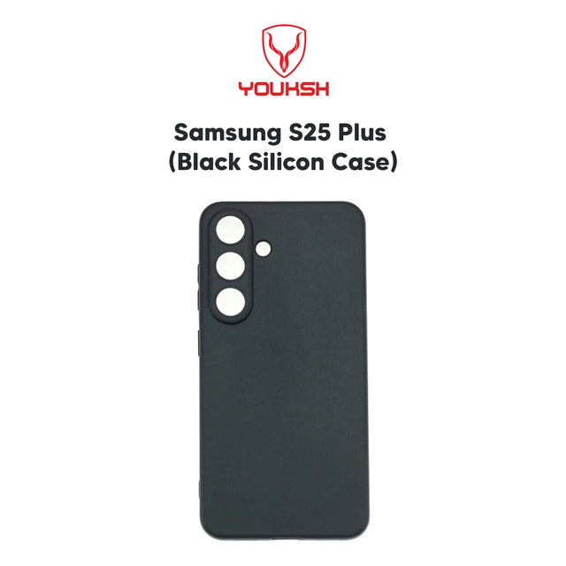 Youksh Samsung Galaxy S25 Plus Black Silicone Case