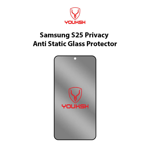Youksh Samsung Galaxy S25 Privacy Anti-Static Screen Protector