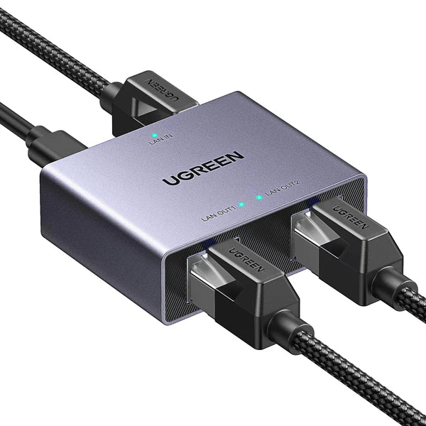 Ugreen 1 to 2 1000Mbps LAN Splitter – 45311