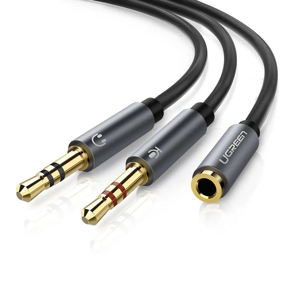 Ugreen 3.5mm F/M To 2 Male Audio Cable – 20899