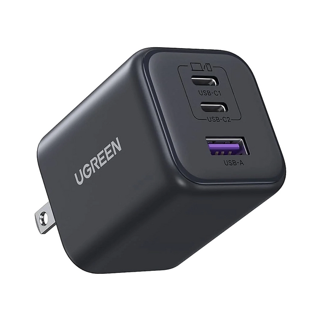 UGREEN 45W GaN Fast Charger – 2 USB-C + 1 USB-A Ports – 65167